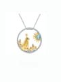 thumb 925 Sterling Silver Natural Stone Animal Luxury Necklace 0
