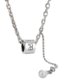 thumb 925 Sterling Silver Geometric Vintage Lariat Necklace 0