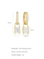 thumb 925 Sterling Silver Cubic Zirconia Geometric Minimalist Huggie Earring 3