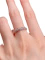 thumb 925 Sterling Silver Cubic Zirconia Geometric Dainty Cocktail Ring 2