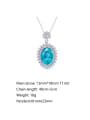 thumb 925 Sterling Silver Sapphire Oval Luxury Necklace 2