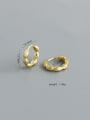 thumb 925 Sterling Silver Geometric Minimalist Huggie Earring 2