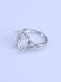 thumb 925 Sterling Silver 18K White Gold Plated Geometric Ring Setting Stone size: 6*8 7*9 8*10 10*12 10*13 10*14 11*13 11*15mm 1
