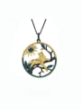thumb 925 Sterling Silver Natural Stone Animal Vintage Necklace 2