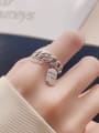 thumb 925 Sterling Silver Hollow G Geometric  Chain Vintage Stackable Ring 1