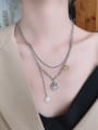 thumb 925 Sterling Silver Smiley Vintage Tassel Necklace 1