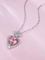 thumb 925 Sterling Silver High Carbon Diamond Heart Dainty Necklace 2