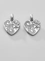 thumb 925 Sterling Silver Heart Flower Charm Height : 20 mm , Width: 15.5 mm 0