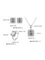 thumb 925 Sterling Silver Cubic Zirconia Minimalist Geometric  Earring Ring and Necklace Set 2