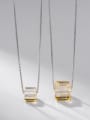 thumb 925 Sterling Silver Crystal Geometric Minimalist Necklace 1