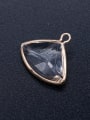 thumb Brass Multicolor Glass Triangle Charm Height : 17 mm , Width: 19 mm 3