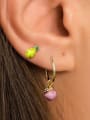 thumb 925 Sterling Silver Enamel Friut Minimalist Stud Earring 1