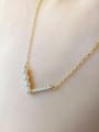 thumb 925 Sterling Silver Imitation Pearl Geometric Minimalist Necklace 2