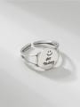 thumb 925 Sterling Silver Smiley Letter Vintage Band Ring 0