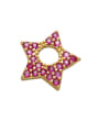 thumb Brass Diamond Gold Plated Five-pointed Star Pendant 0