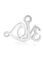 thumb Stainless steel Letter Charm Height : 14 mm , Width:  9 mm 0