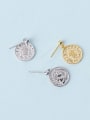 thumb 925 Sterling Silver profile picture coin Coin Vintage Drop Earring 0