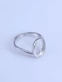 thumb 925 Sterling Silver 18K White Gold Plated Oval Ring Setting Stone size: 10*14mm 1