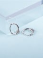 thumb 925 Sterling Silver Round Minimalist Earring 1