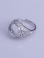 thumb 925 Sterling Silver 18K White Gold Plated Round Ring Setting Stone size: 12*12mm 0