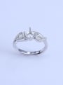 thumb 925 Sterling Silver 18K White Gold Plated Ball Ring Setting Stone diameter: 6mm 0