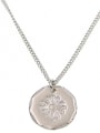 thumb 925 Sterling Silver Minimalist  Sunflower Round Card Pendant Necklace 4