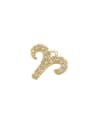 thumb Brass Cubic Zirconia Gold Zodiac Pendant 0