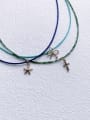 thumb N-DIY-007 Natural Stone Chain  Star Pendant Minimalist handmade Beaded Necklace 0