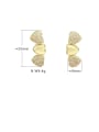thumb Brass Cubic Zirconia Heart Dainty Drop Earring 1