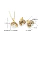 thumb Brass Cubic Zirconia Cute Insect Earring and Necklace Set 3