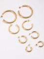 thumb Titanium Steel Round Classic Hoop Earring 1