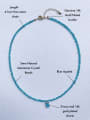 thumb N-DIY-0027 Natural  Gemstone Crystal Bead Chain Multi Color Geometric Pendant Handmade Beaded Necklace 3