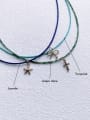 thumb N-DIY-007 Natural Stone Chain  Star Pendant Minimalist handmade Beaded Necklace 2