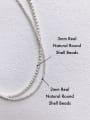 thumb N-PE-0001 Imitation Pearl Round Minimalist Handmade Beaded Necklace 4