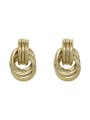 thumb Brass Geometric Minimalist Drop Earring 3