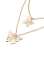 thumb Alloy Butterfly Artisan Multi Strand Necklace 1