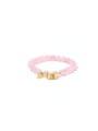 thumb Alloy Pink Elastic rope Bowknot Cute Beaded Bracelet 0
