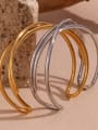 thumb Stainless steel Statement Three Layer Winding Open Bracelet 2