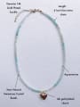 thumb N-DIY-005 Natural Gemstone Crystal Chain  Minimalist Heart Pendant handmade Beaded  Necklace 3