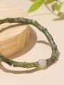thumb Olive jade Bamboo joint Vintage Beaded Bracelet 2