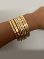 thumb Stainless steel Band Bangle With Gold or Steel color 1