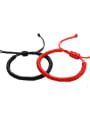 thumb Red string Ethnic Adjustable Bracelet with two colors 3