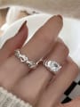 thumb Alloy Cubic Zirconia Heart Trend Band Ring 1