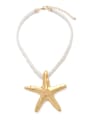 thumb Zinc Alloy Star Necklace with 2 colors 0