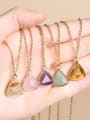 thumb Natural Stone Triangle Artisan Necklace 3