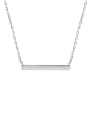 thumb 925 sterling silver Customized (ONLY English  letter )minimalist initials bar necklace 0