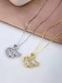 thumb 925 Sterling Silver Cubic Zirconia Swan Necklace 0