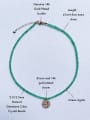 thumb N-DIY-0028 Natural Gemstone Crystal Beads Chain Geometry Pendant Handmade Beaded Necklace 3