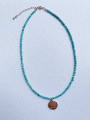 thumb N-DIY-0026 Natural  Gemstone Crystal Beads Chain Smiley Pendant Handmade Beaded Necklace 4