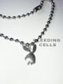 thumb Stainless steel Body Bead Rabbit Necklace 1